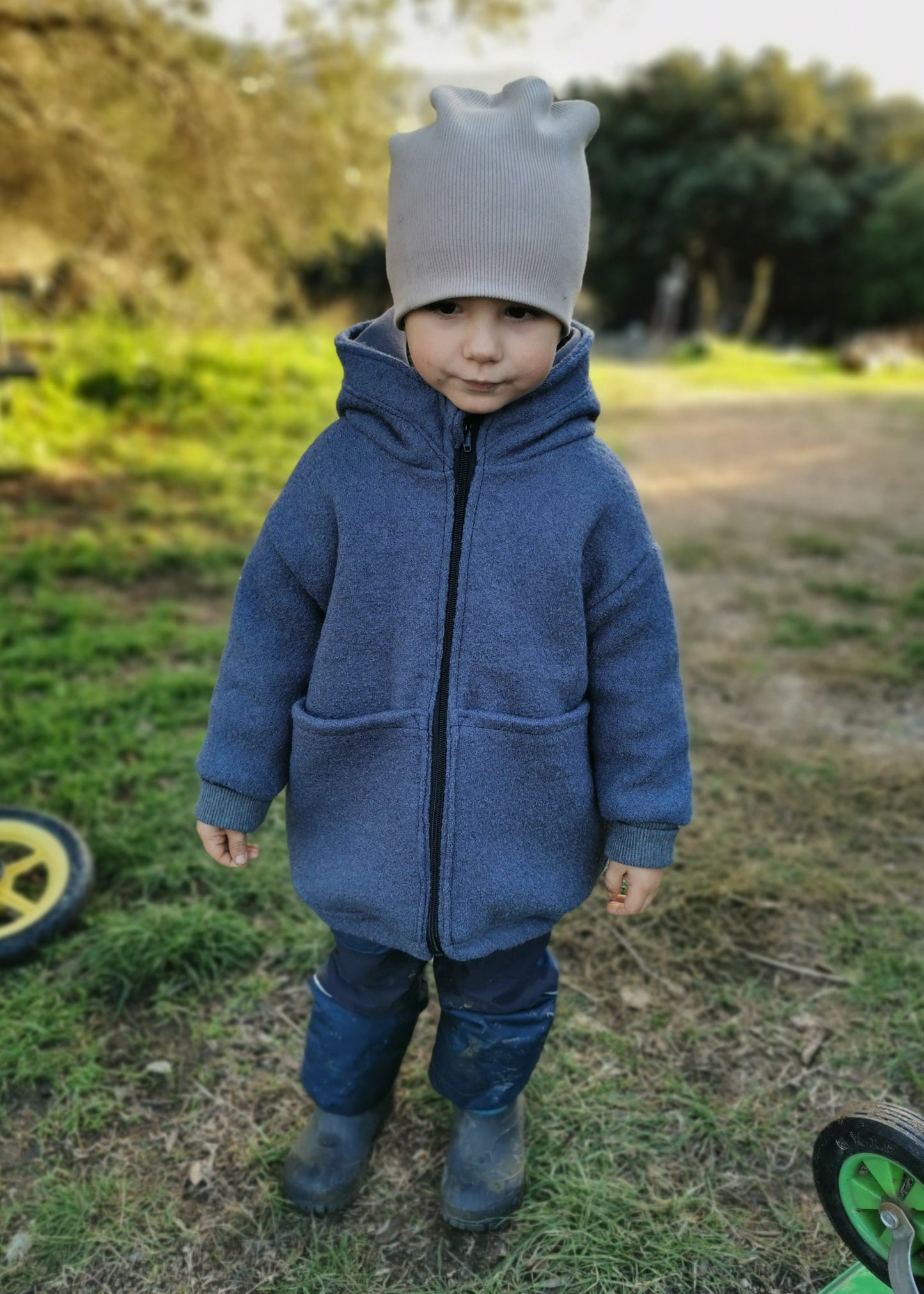Wollwalkjacke gefüttert mit Bio Baumwollfleece