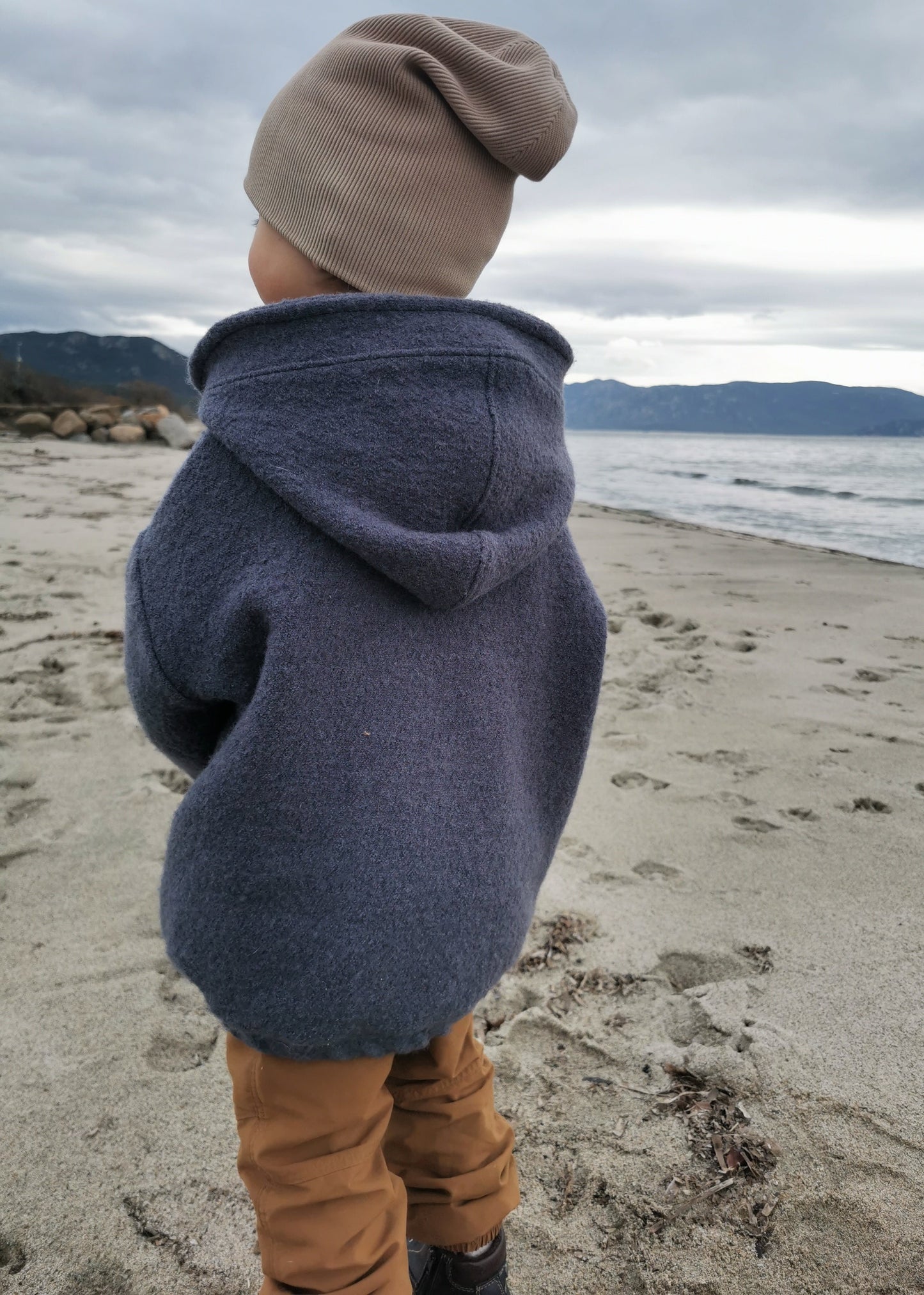 Wollwalkjacke gefüttert mit Bio Baumwollfleece