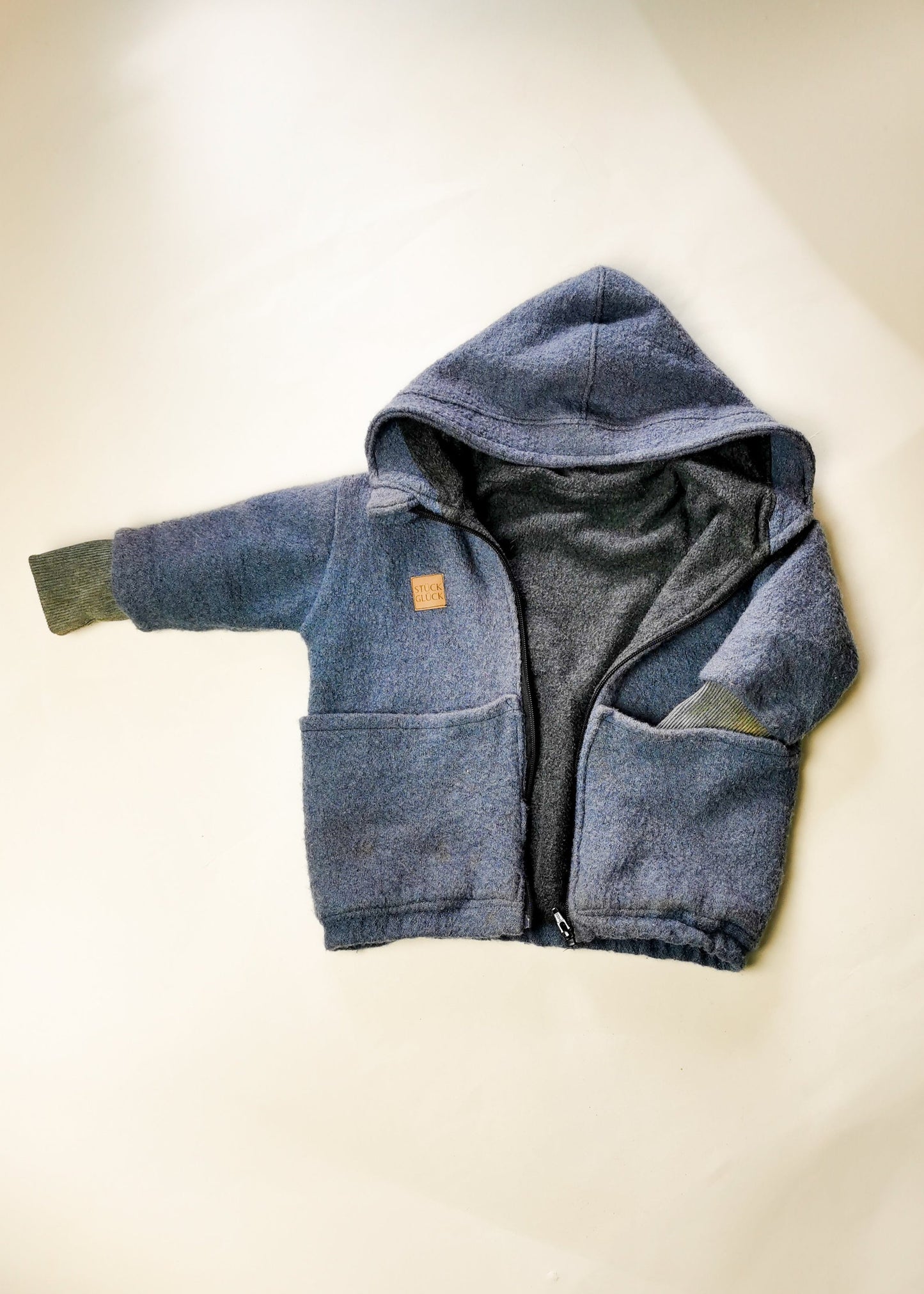 Wollwalkjacke gefüttert mit Bio Baumwollfleece