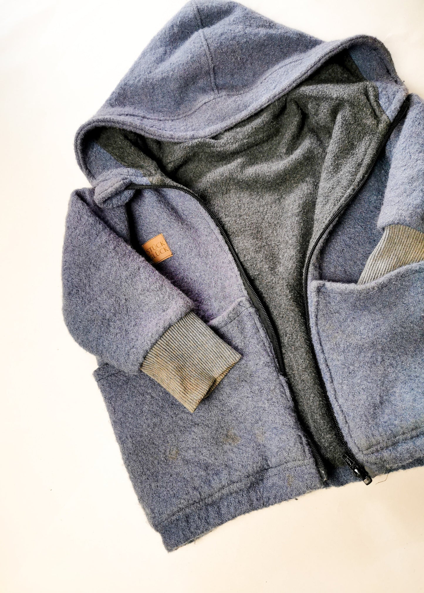 Wollwalkjacke gefüttert mit Bio Baumwollfleece