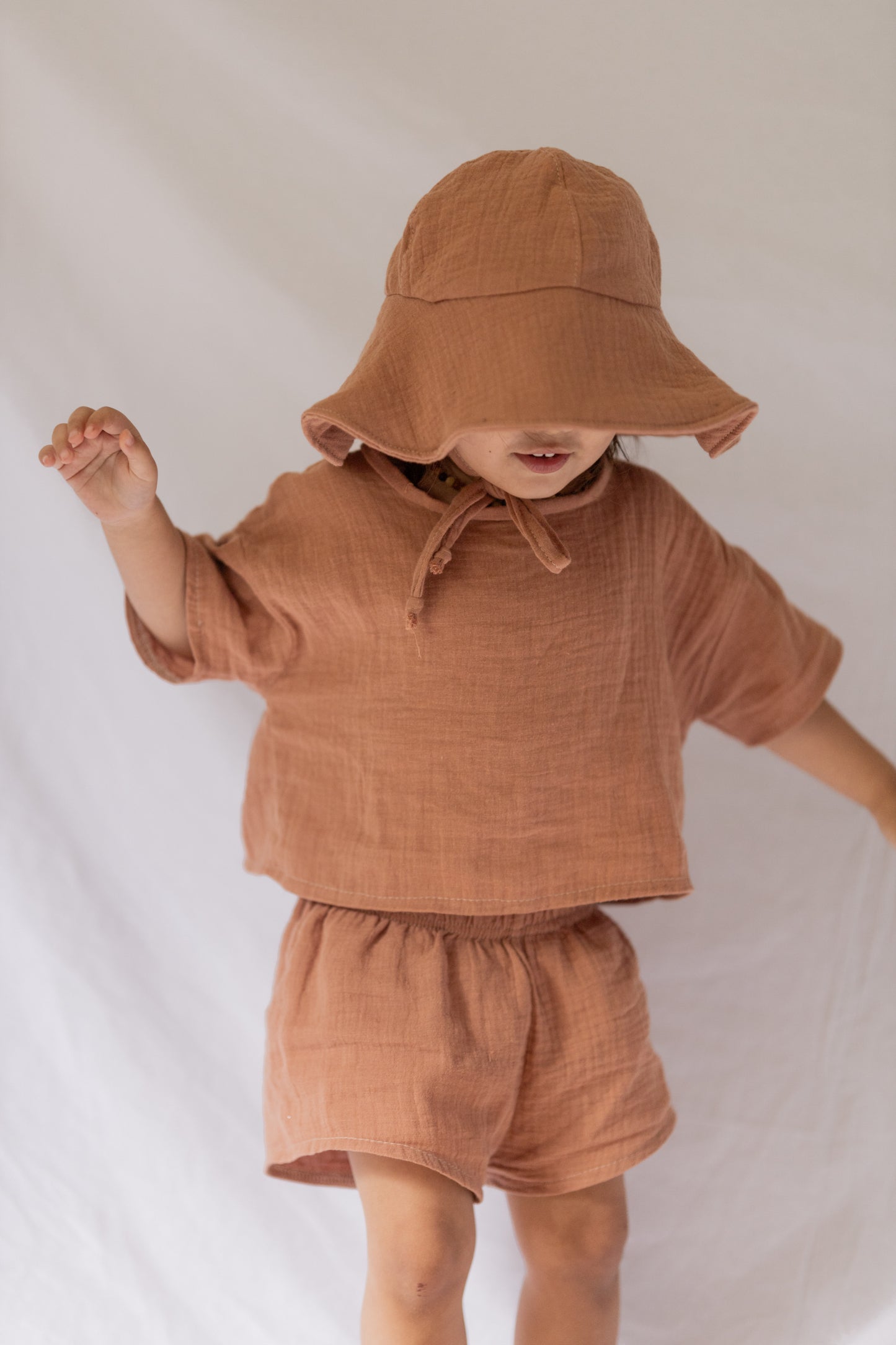 Musselin Sommer Set - Oversized Shirt Crop & Shorts