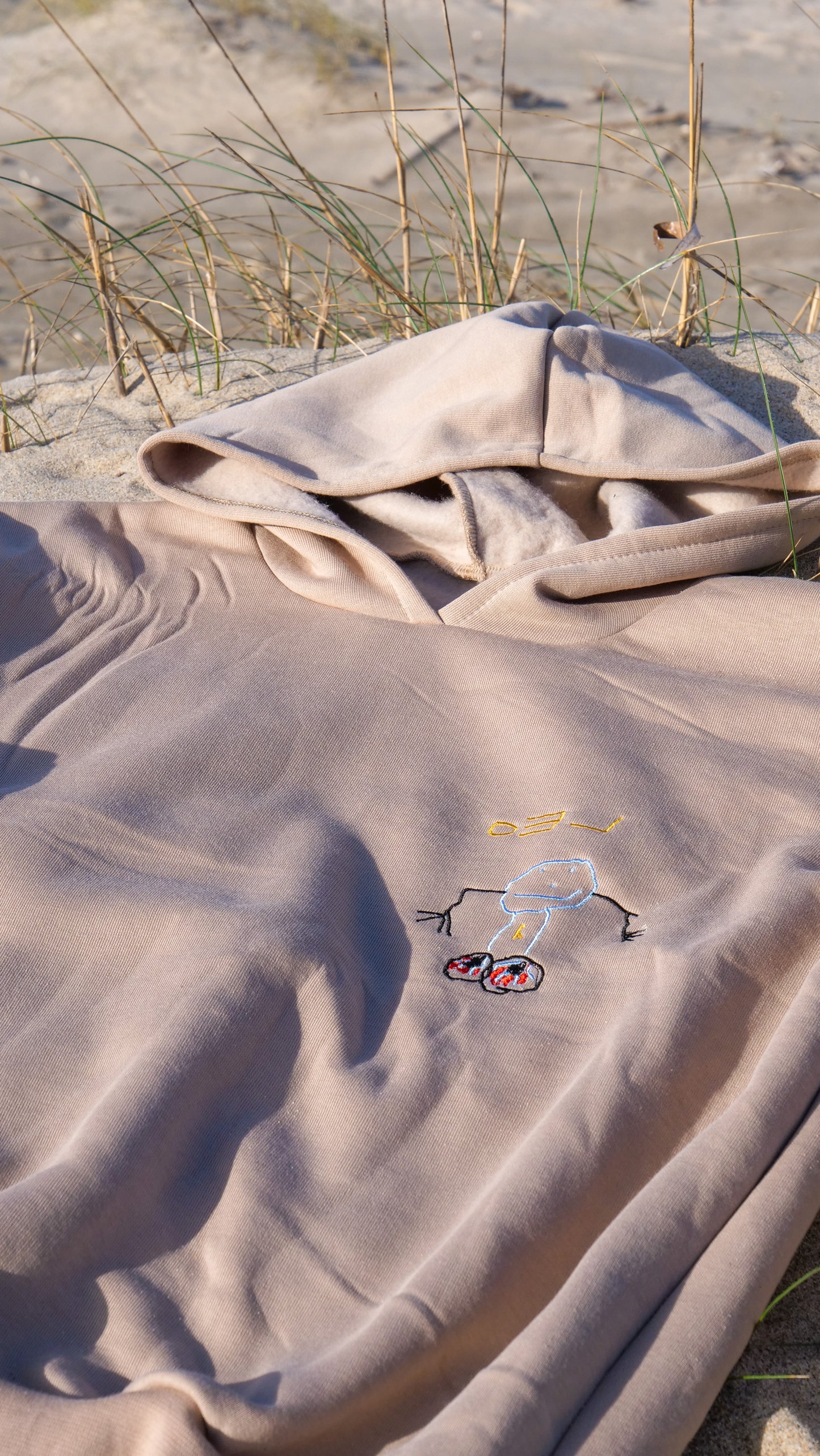 Damen Hoodie bestickt mit Kinderzeichnung