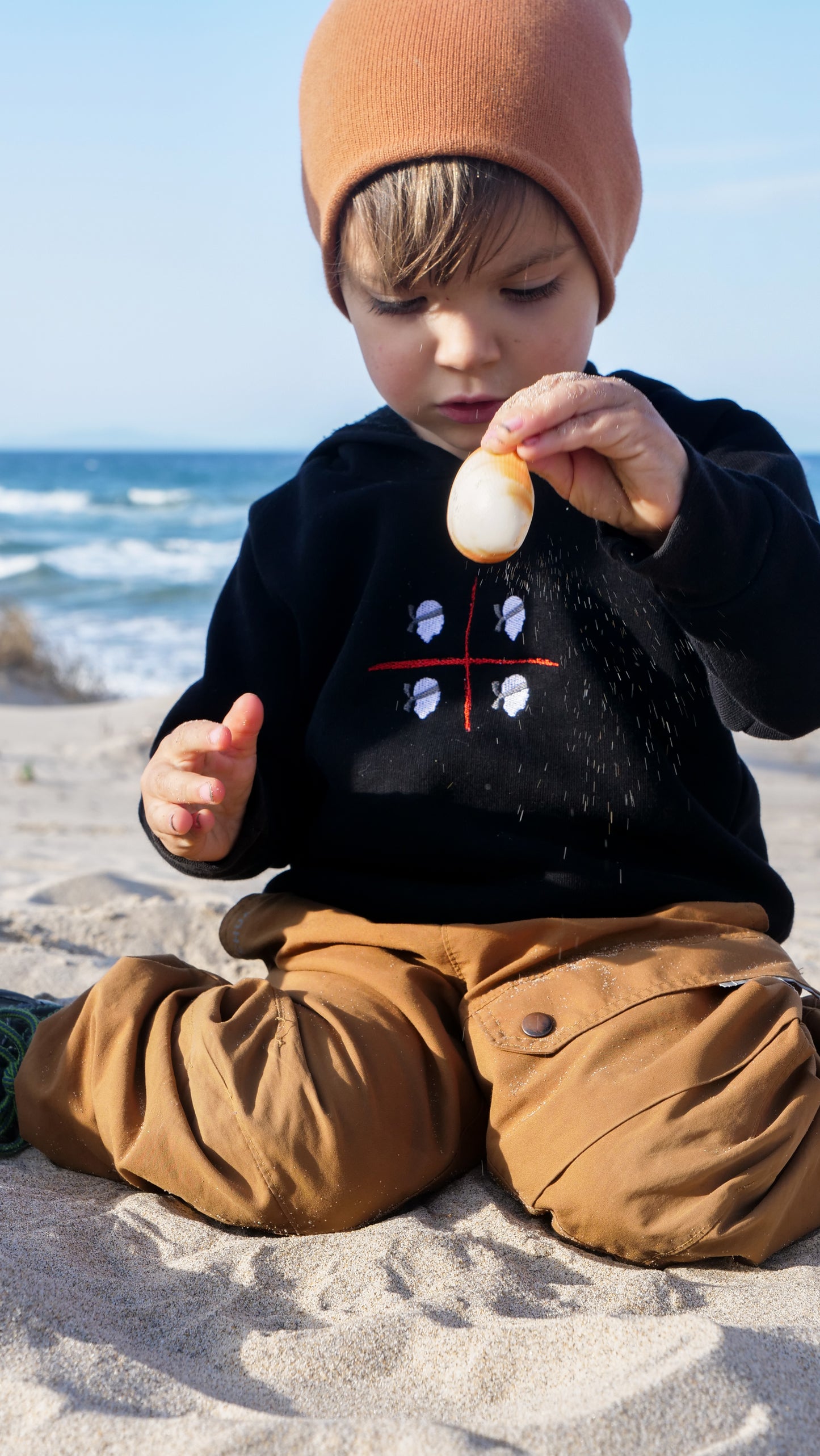 Bestickter Kinder Hoodie 4 Mori Sardegna, Sardinien
