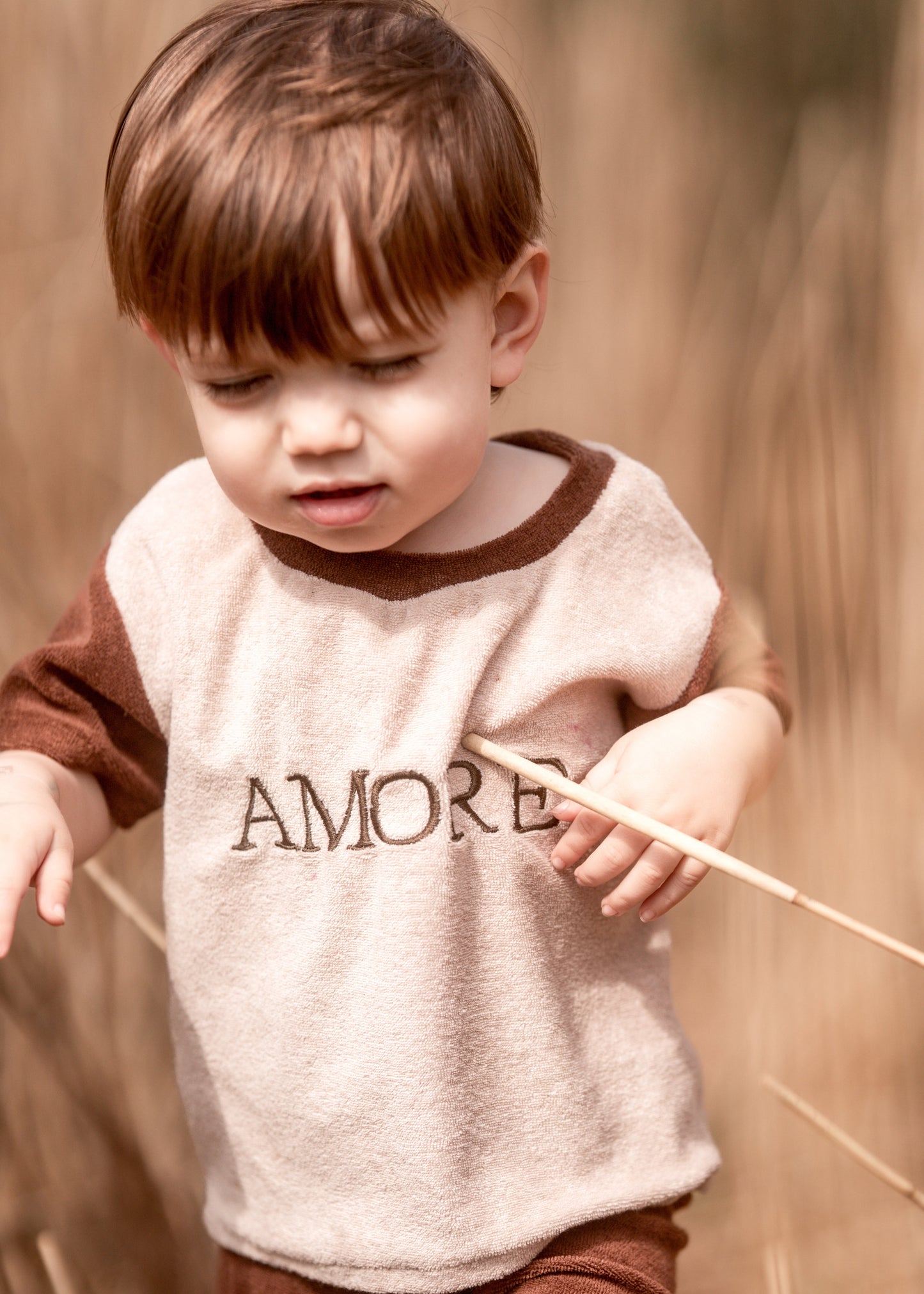 AMORE Frottee Basic Shirt two-tone