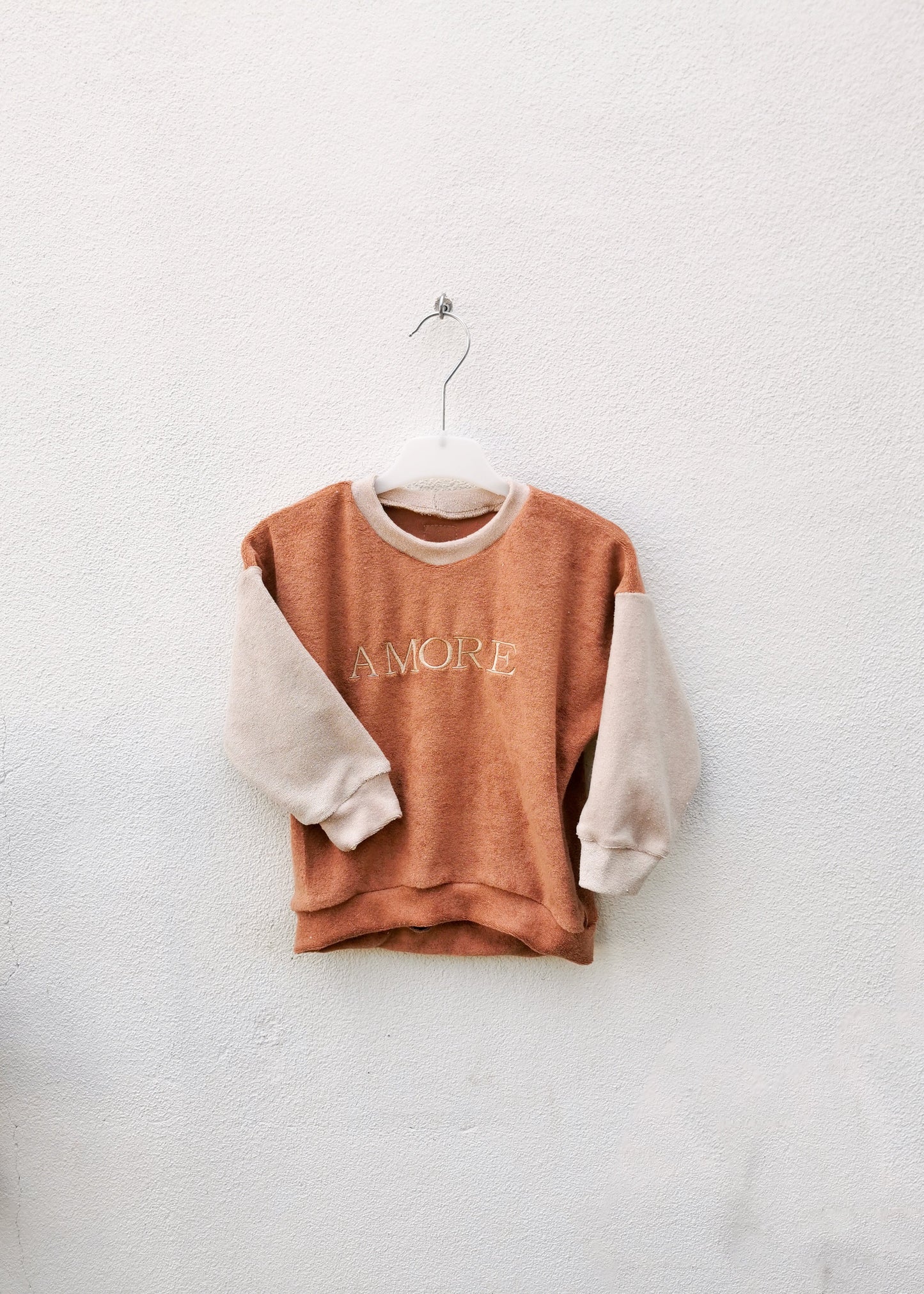 AMORE Oversized Pullover aus Frottee