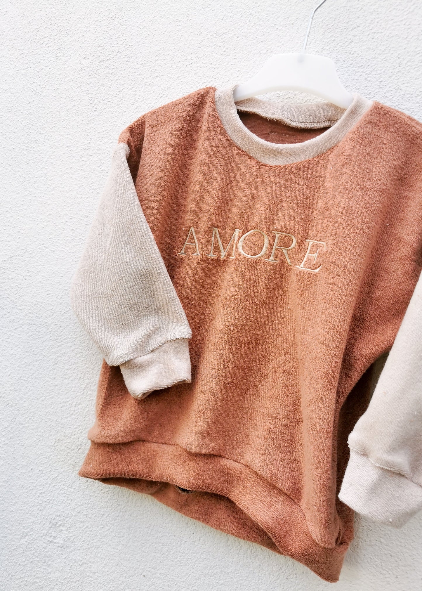 AMORE Oversized Pullover aus Frottee