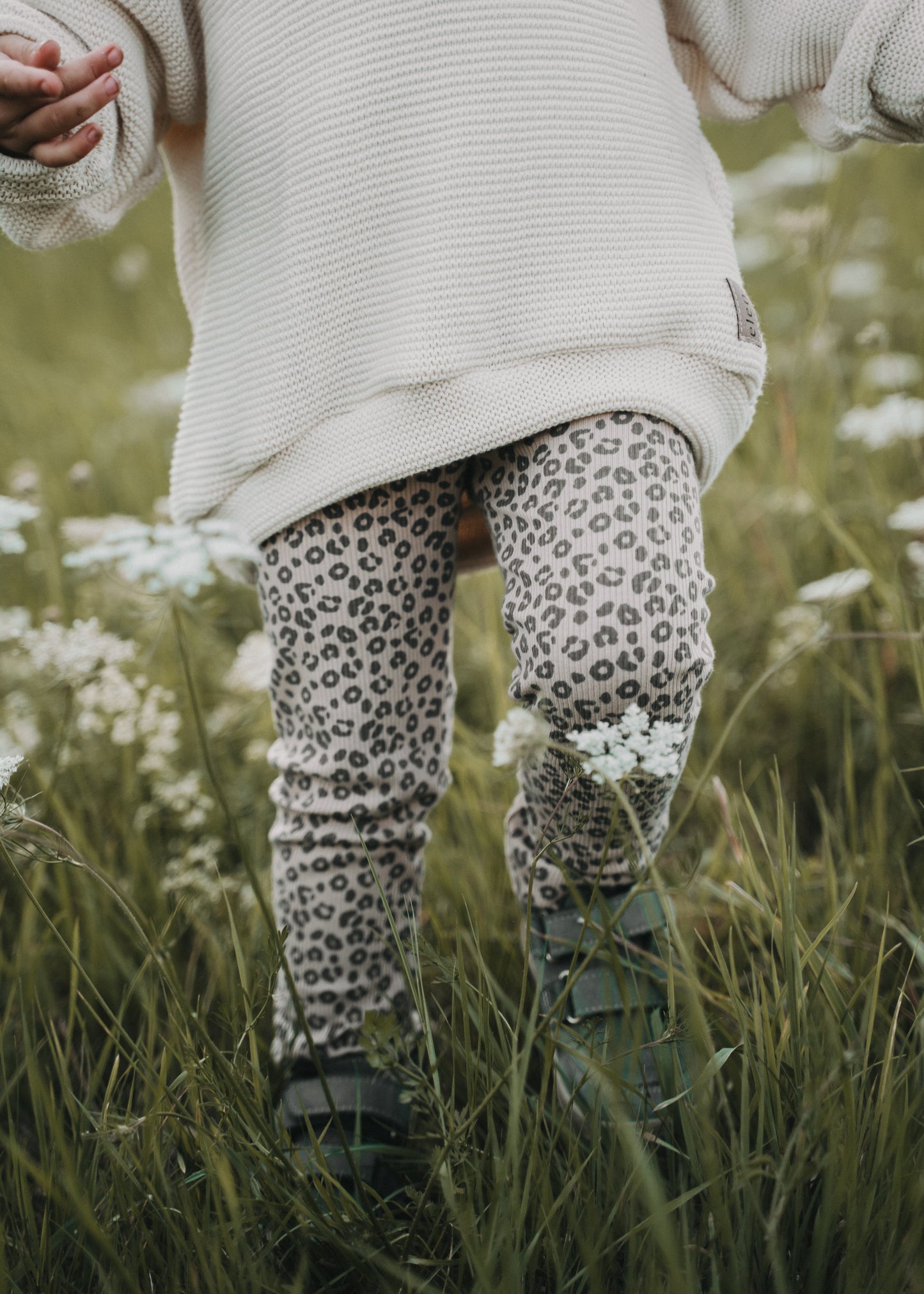 Leggings aus Rippstrick Jersey