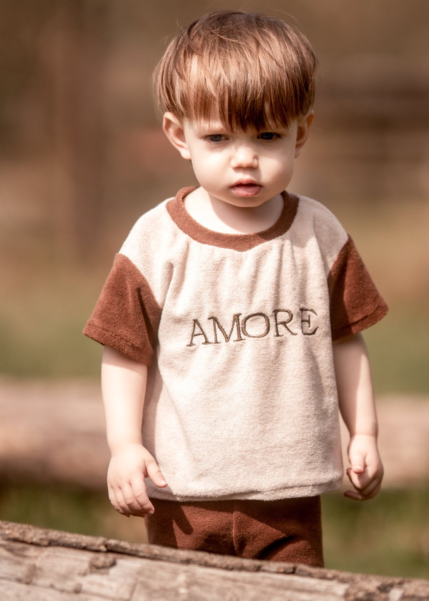 AMORE Frottee Basic Shirt two-tone
