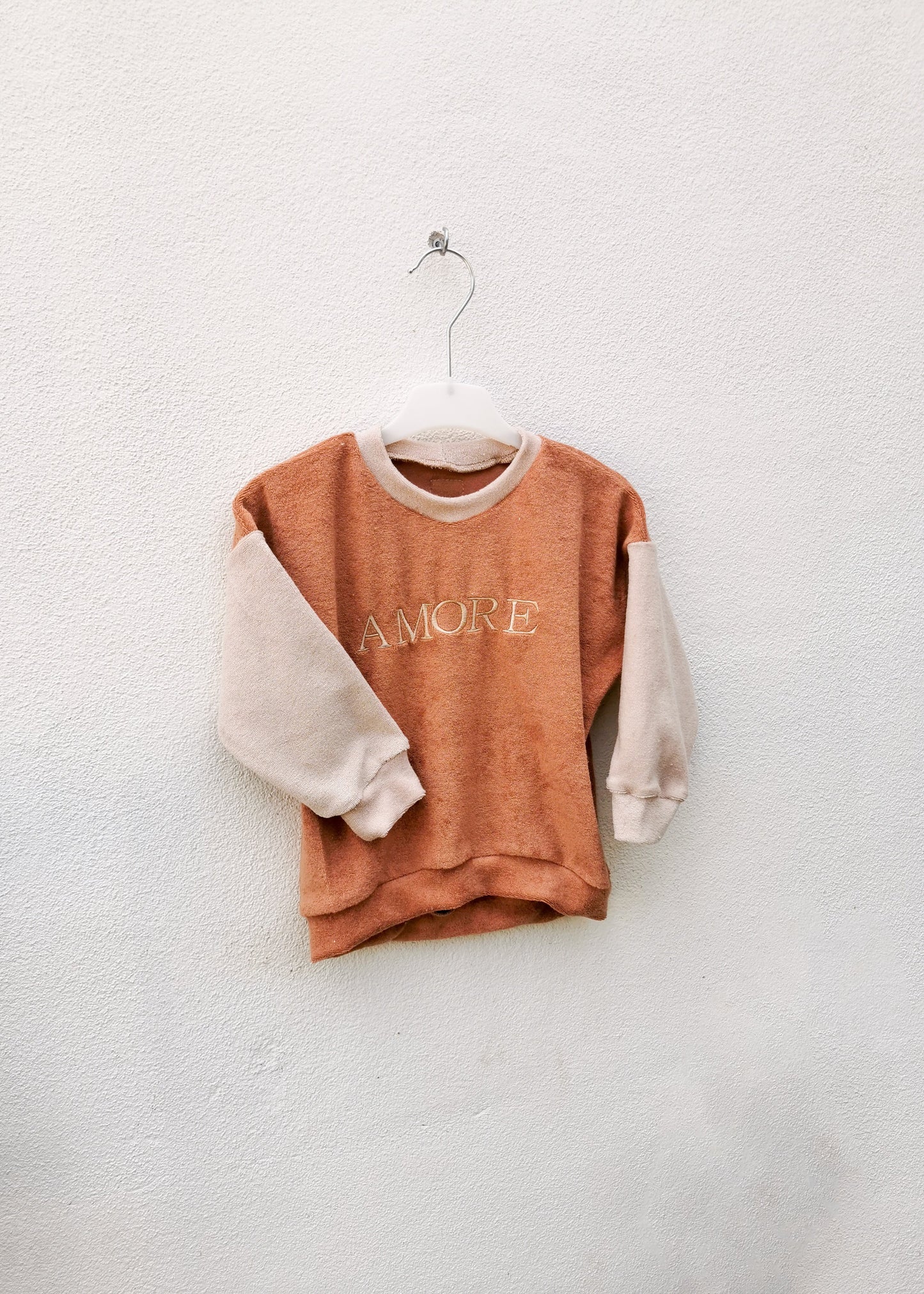 AMORE Oversized Pullover aus Frottee