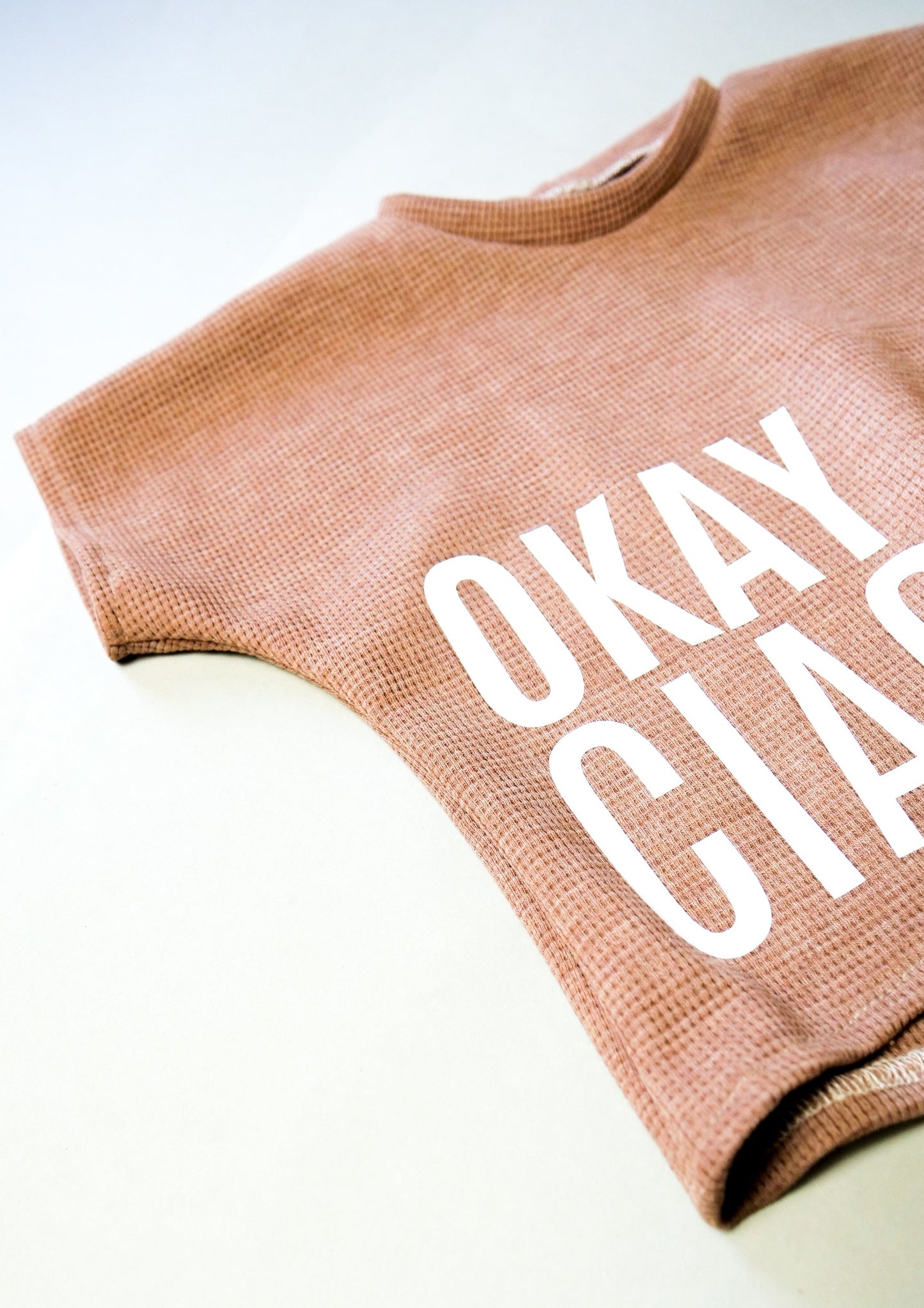 OKAY CIAO Oversized Shirt Waffle Knit