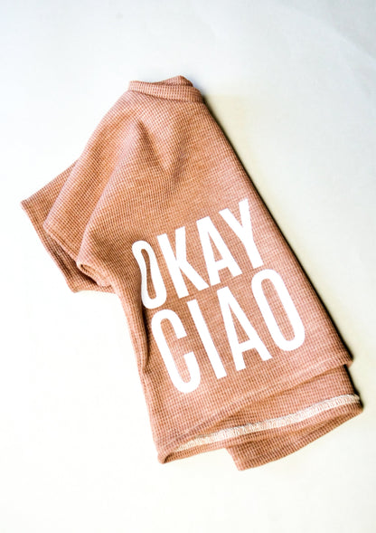 OKAY CIAO Oversized Shirt Waffle Knit