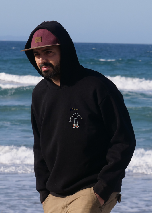 Personalisierter Hoodie für Herren mit Kinderzeichnung bestickt