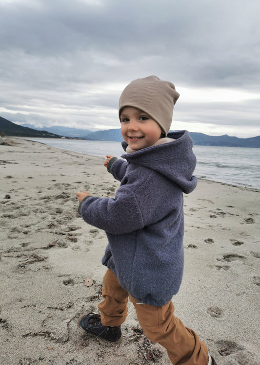 Wollwalkjacke gefüttert mit Bio Baumwollfleece