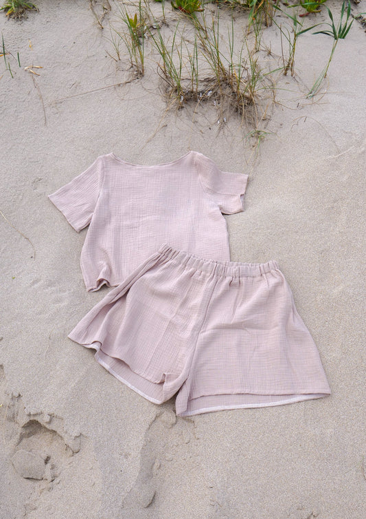 Mom Set Musselin Shirt & Shorts