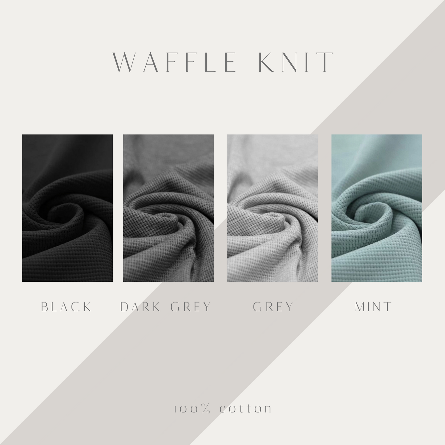 Waffle Knit Stirnband geknotet