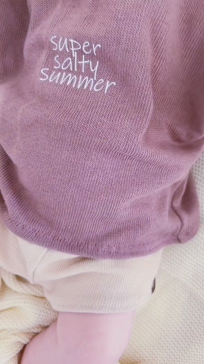 super salty summer Oversized Shirt aus Feinstrick