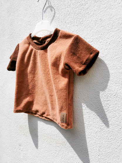 Basic Shirt Two-Tone aus Frottee "Color your life"