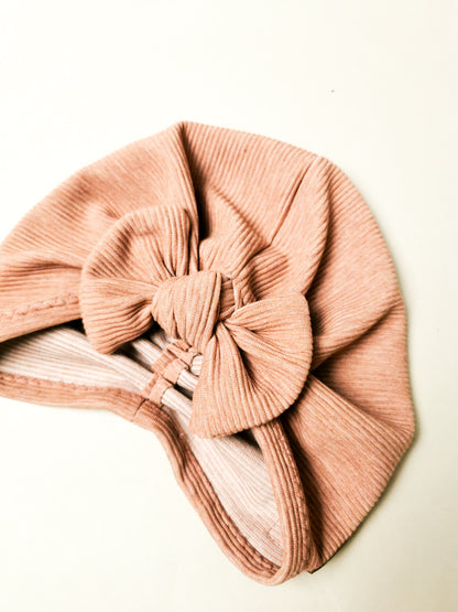 Rib-Jersey Turbanmütze Big Bow