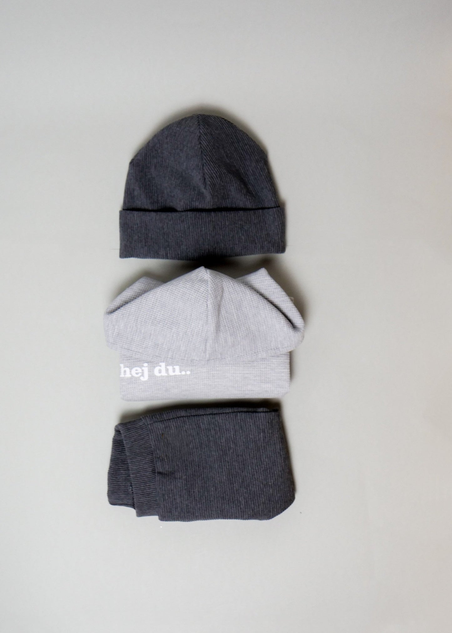 hej du.. Hoodie aus Waffle Knit