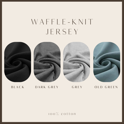 Waffle-Knit Turbanmütze Tulip mit Herz-Stickerei