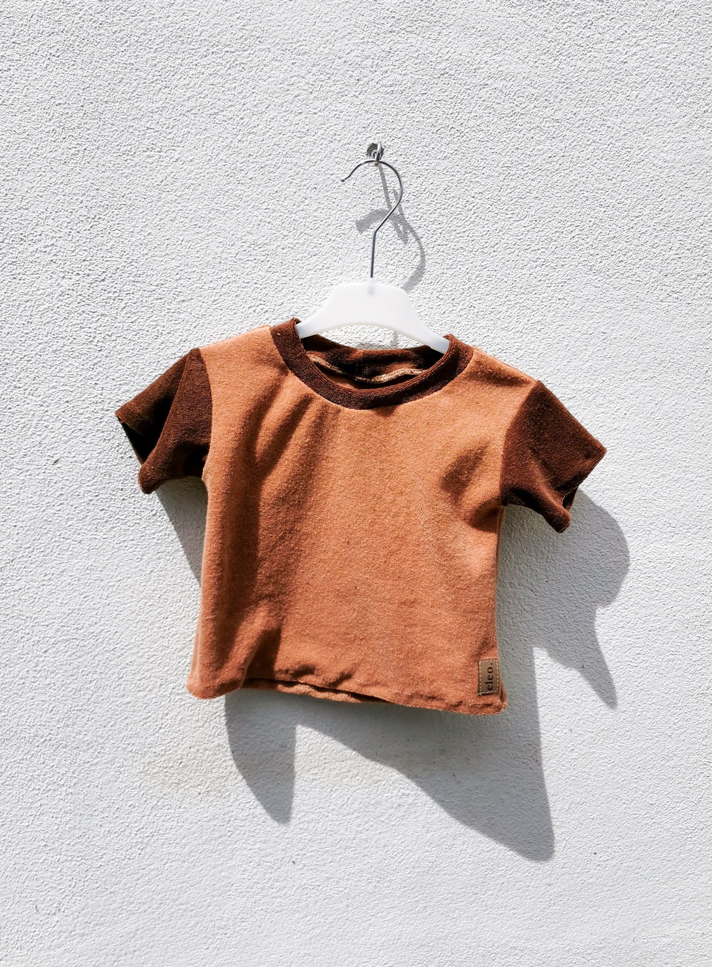 Basic Shirt Two-Tone aus Frottee "Color your life"