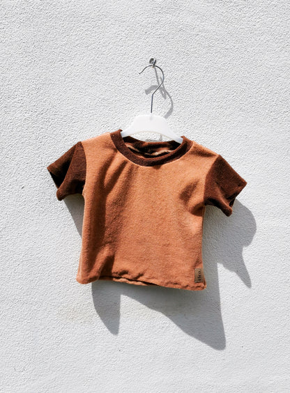 Basic Shirt Two-Tone aus Frottee "Color your life"