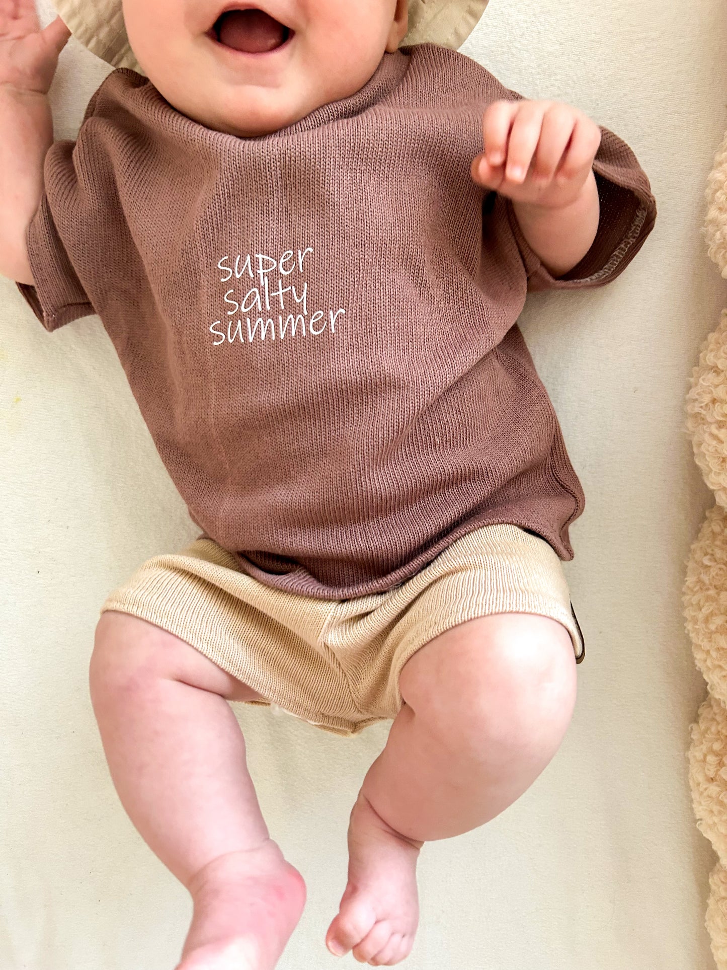 super salty summer Oversized Shirt aus Feinstrick