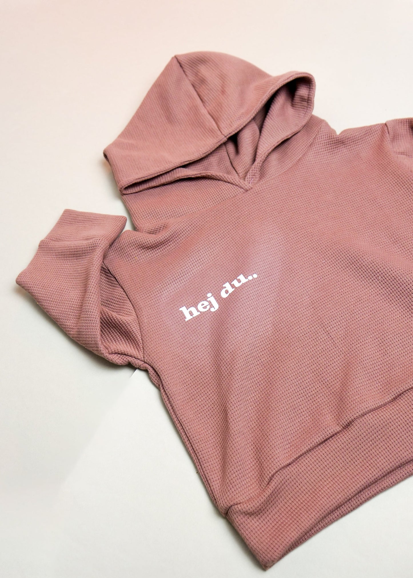 hej du.. Hoodie aus Waffle Knit