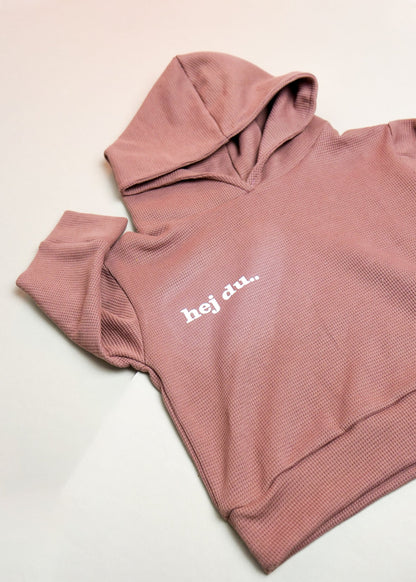 hej du.. Hoodie aus Waffle Knit