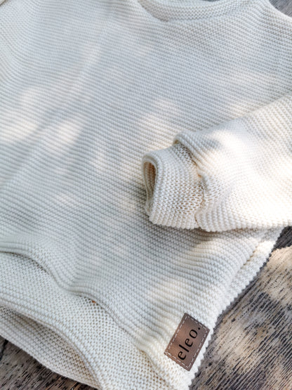 Oversized Pullover aus Wellenstrick
