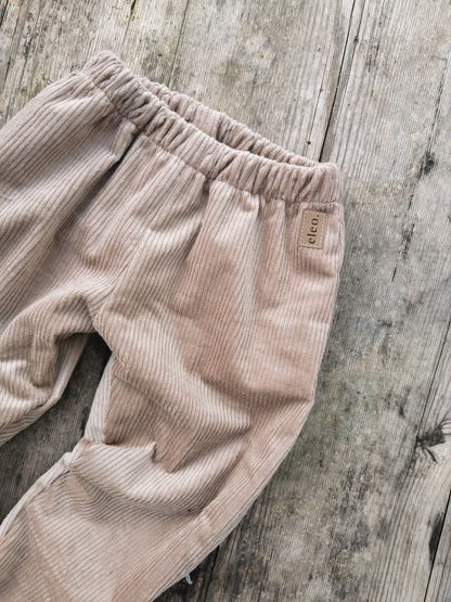 Cordhose leicht gefüttert mit Waffle-Knit Jersey