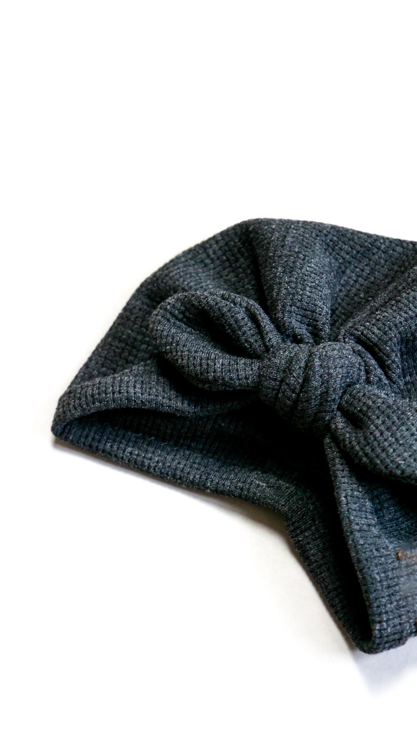 Waffle Knit Turbanmütze mit Tulip Scheife