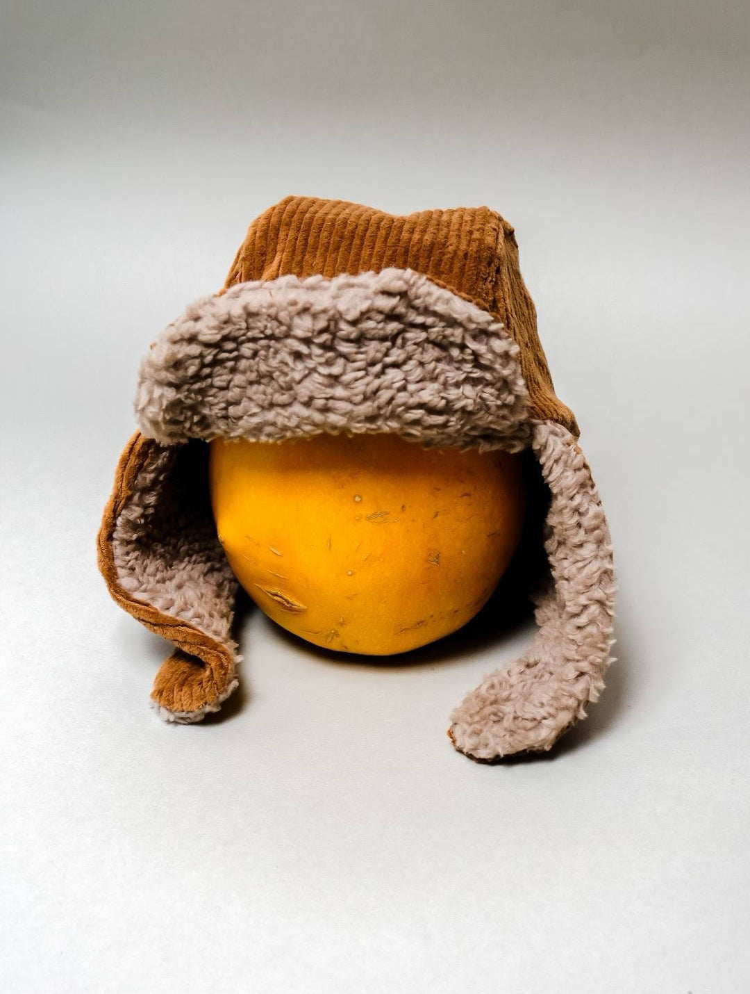 Fliegermütze aus Cord mit Teddyplüsch-Fütterung