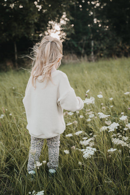 Oversized Pullover aus Wellenstrick