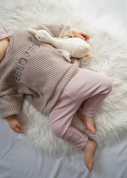 BELOVED Set - Grobstrick Oversized Pullover & Leggings aus Waffle-Knit
