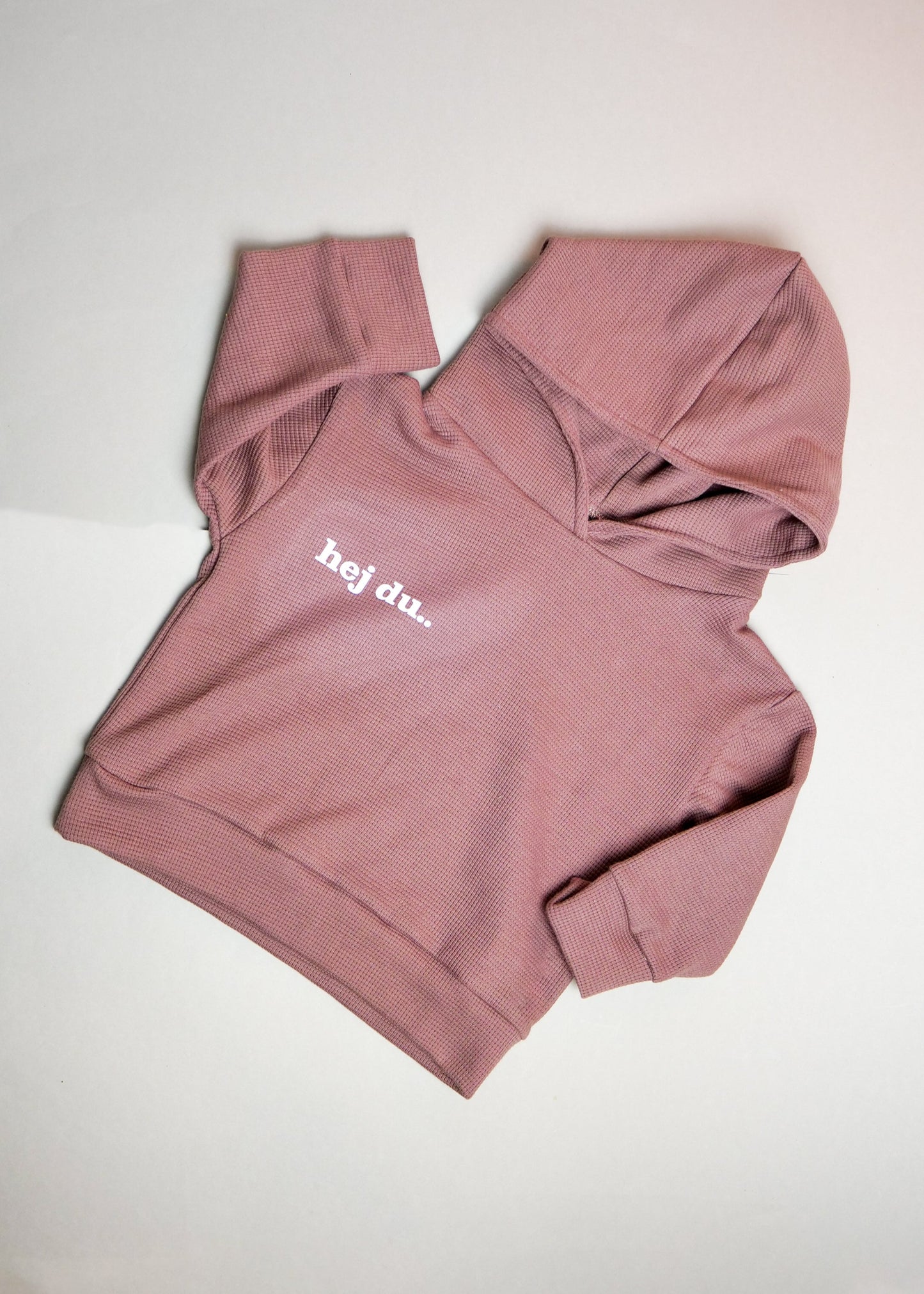 hej du.. Hoodie aus Waffle Knit