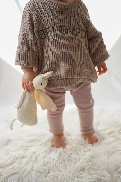 BELOVED Set - Grobstrick Oversized Pullover & Leggings aus Waffle-Knit