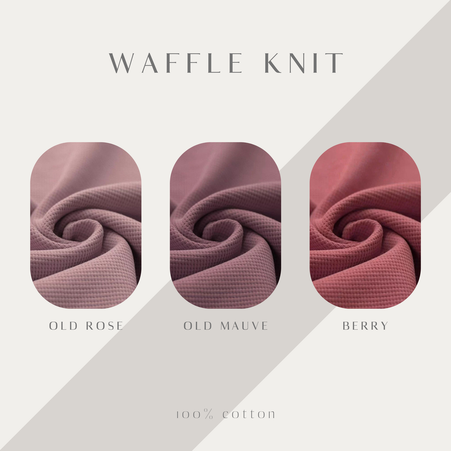 Waffle Knit Turbanmütze Tulip mit Lavendelstickerei