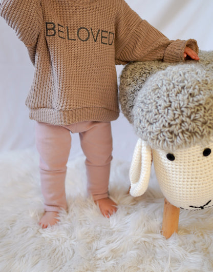 BELOVED Set - Grobstrick Oversized Pullover & Leggings aus Waffle-Knit