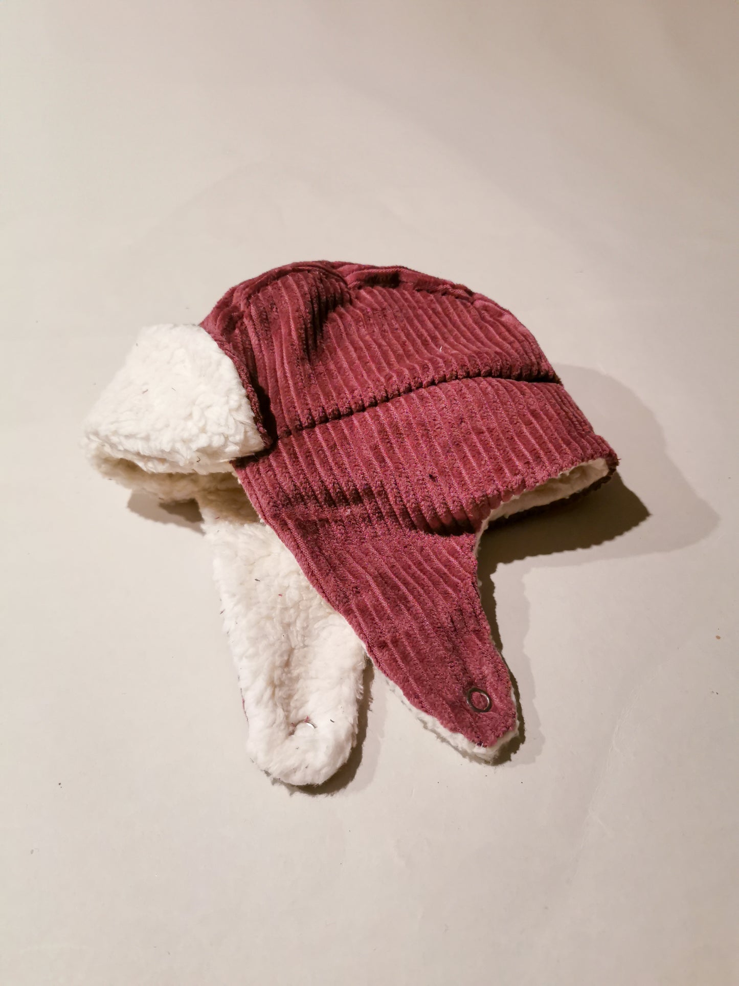 Fliegermütze aus Cord mit Teddyplüsch-Fütterung