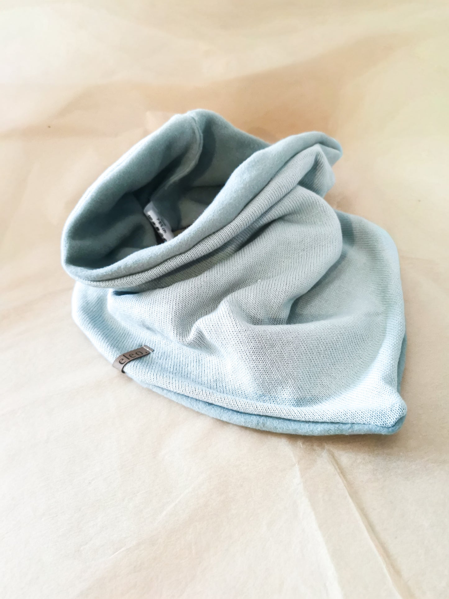 Feinstrick Dreiecks-Loopschal für Mama mit Bio-Baumwollfleece gefüttert