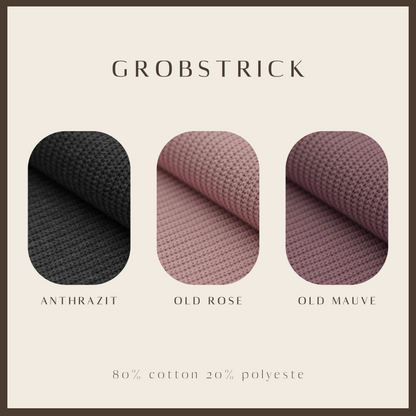 Grobstrick Dreiecks-Loopschal für Mama mit Teddyplüsch gefüttert