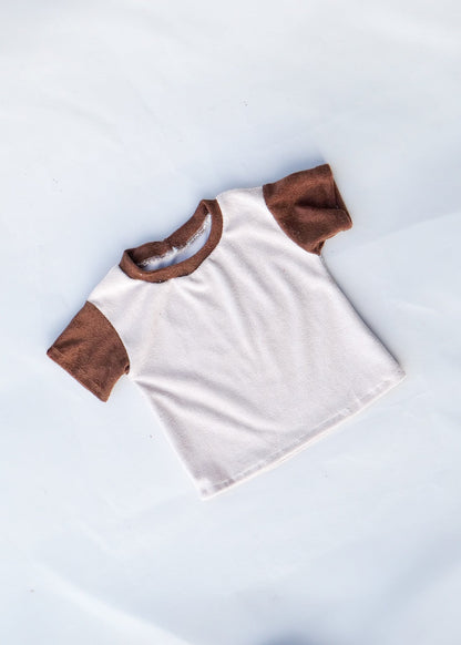 Basic Shirt Two-Tone aus Frottee "Color your life"