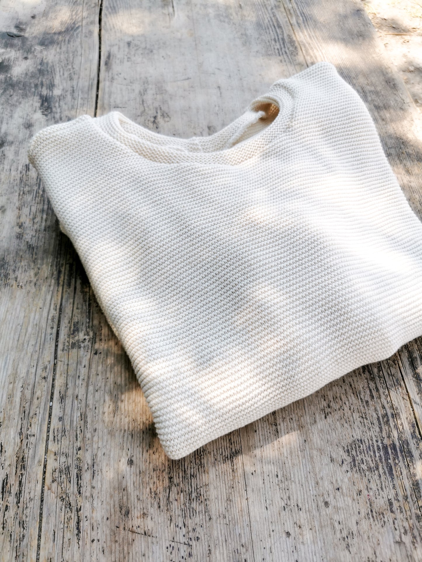 Oversized Pullover aus Wellenstrick