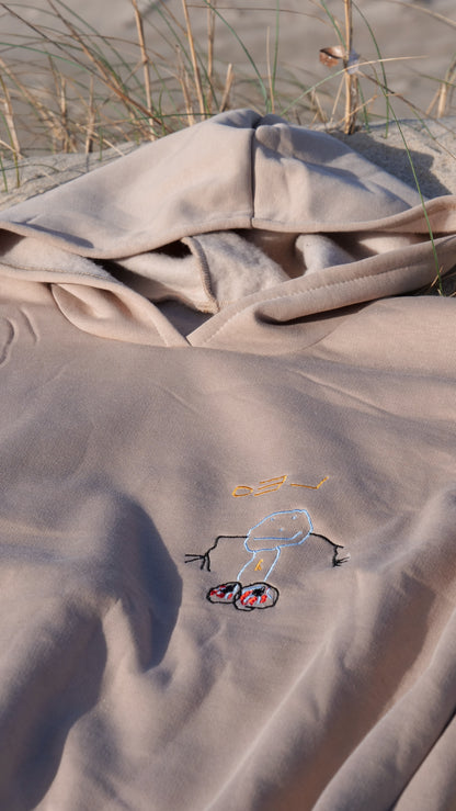 Personalisierter Hoodie für Damen mit Kinderzeichnung bestickt
