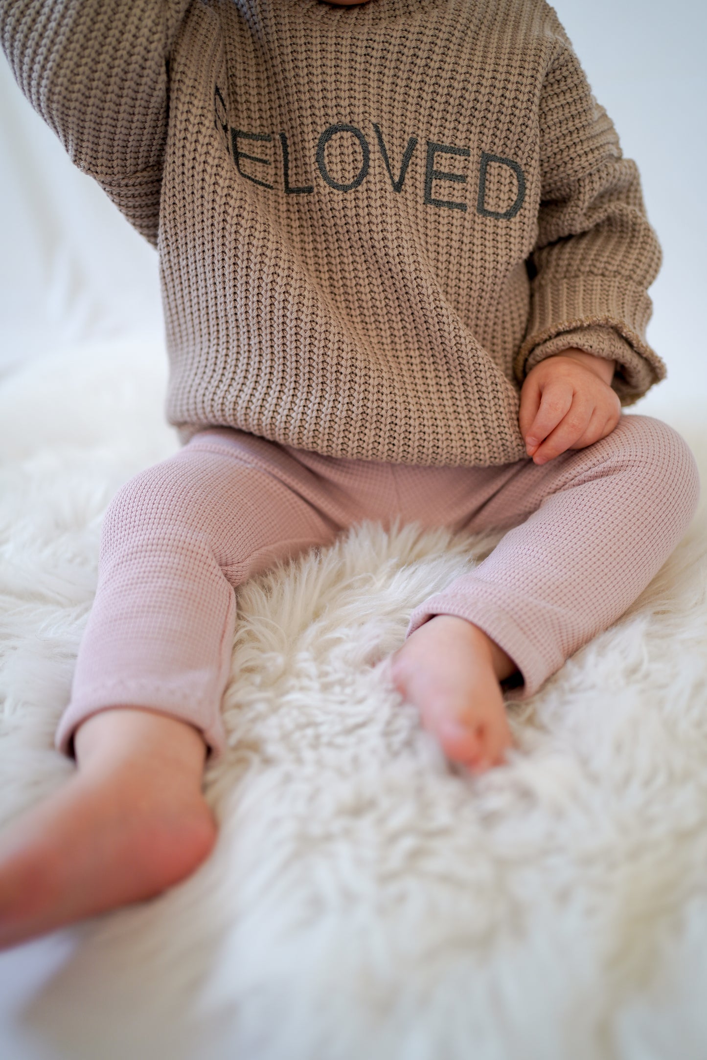 BELOVED Set - Grobstrick Oversized Pullover & Leggings aus Waffle-Knit
