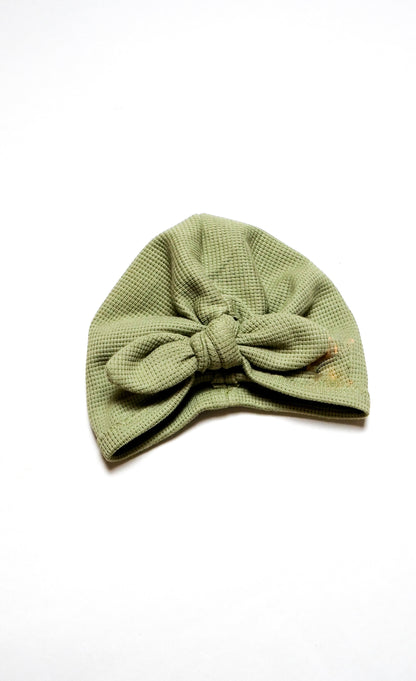 Waffle Knit Turbanmütze mit Tulip Scheife