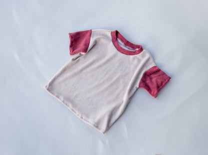 Basic Shirt Two-Tone aus Frottee "Color your life"