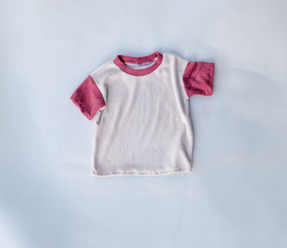 Basic Shirt Two-Tone aus Frottee "Color your life"