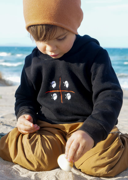 Bestickter Kinder Hoodie 4 Mori Sardegna, Sardinien